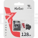 Флеш карта Netac P500 ECO 128Gb MicroSDXC U1/C10 up to 80Mb/s, retail pack with SD Adapter, фото5