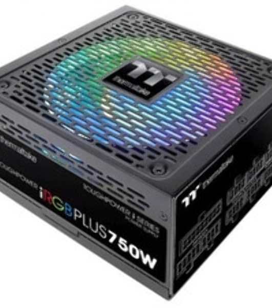 Блок питания Thermaltake Toughpower iRGb PLUS 750W RTL (PS-TPI-0750F3FDGE-1), 750Вт, 80 PLUS Gold, 140мм, модульный, черный