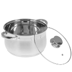 Набор посуды WEBBER BE-615/6 из нерж.стали 6 пр. 2,9 л, 5,1 л, 6,6 л со стеклянными крышками В наборе 6 предметов: кастрюля со стеклянной крышкой 18х11,5 см; 2,9 л кастрюля со стеклянной крышкой 22х13,5 см; 5,1 л кастрюля со стеклянной крышкой 24х14,5 см; 6,6 л Толщина стали 0,5 мм, фото11