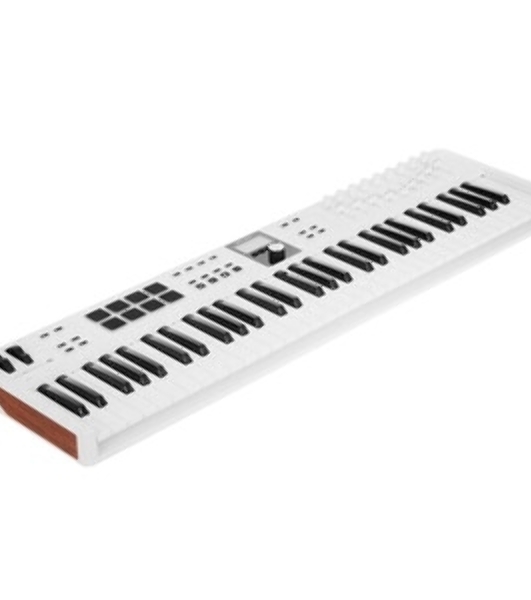 Клавиатура MIDI 231535 Arturia KeyLab Essential 61 mk3 Rose Quartz 61 клавиша, LCD дисплей, 9 энкодеров, 8 пэдов, 9 фейдеров, 12 кнопок управления, колеса высоты тона и модуляции, 1/4' Jack вход для педали, MIDI выход, Type-C