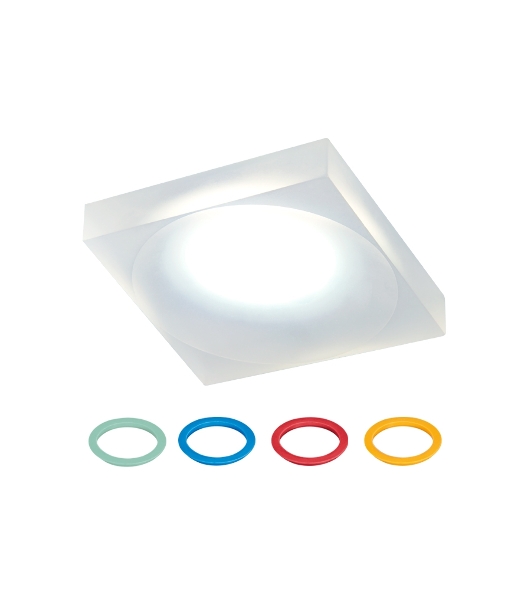 Светильник Ambrella light TN136 WH/FR белый/матовый GU5.3 80*80*32