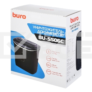Шредер Buro Home BU-S506C (секр.P-4)/фрагменты/5лист./12лтр./пл.карты