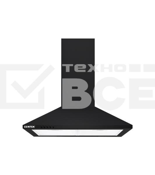 Вытяжка каминная Centek СТ-1820-60 черный, 60 см, 800 куб. м/ч, 55 дБ