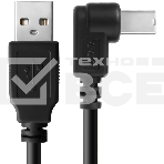 Кабель Greenconnect 1.0m USB 2.0, AM/BM угловой, черный, 28/28 AWG, экран, армированный, морозостойкий, GCR-UPC3M2-BB2S-1.0m Greenconnect Кабель 1.0m USB 2.0, AM/BM угловой, черный, 28/28 AWG, экран, армированный, морозостойкий, GCR-UPC3M2-BB2S-1.0m, фото2