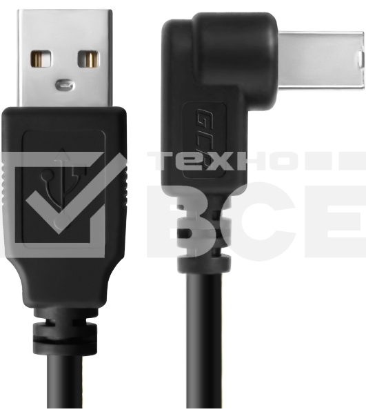 Кабель Greenconnect 1.0m USB 2.0, AM/BM угловой, черный, 28/28 AWG, экран, армированный, морозостойкий, GCR-UPC3M2-BB2S-1.0m Greenconnect Кабель 1.0m USB 2.0, AM/BM угловой, черный, 28/28 AWG, экран, армированный, морозостойкий, GCR-UPC3M2-BB2S-1.0m