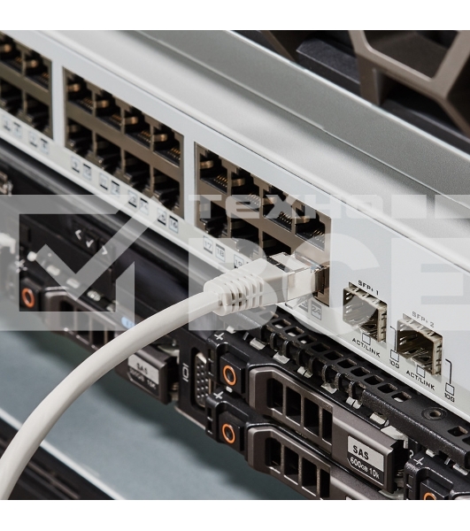 Пaтч-корд F/UTP, Rexant категория 5e, RJ45-RJ45, экранированный, 24AWG, LSZH, серый, 2м