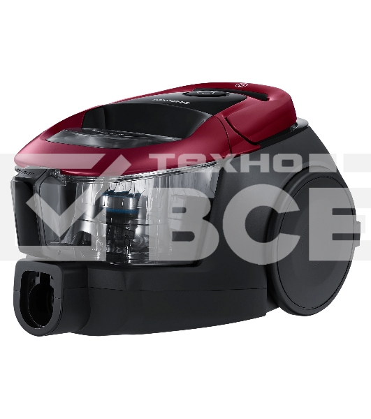 Пылесос Samsung VC18M31A0HP бордовый/черный, 380/1800 Вт, уборка сухая, пылесборник контейнер 2 л