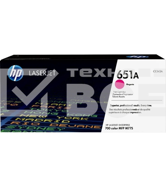 Картридж лазерный HP CE343A 651A пурпурный для LaserJet 700 Color MFP 775 16000стр.