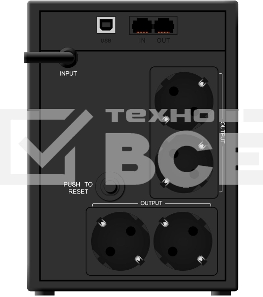 Источник бесперебойного питания Ippon Back Basic 1200 LCD Euro 720Вт 1200ВА черный