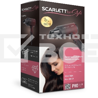 Фен Scarlett SC-HD70I38 2000Вт бордовый