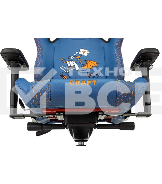 Кресло игровое Knight Craft Dragon синий эко.кожа крестов. металл