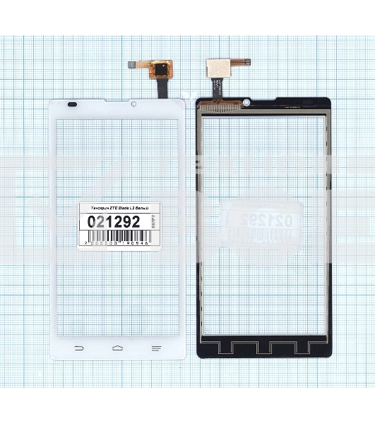 Сенсорное стекло (тачскрин) для ZTE Blade L2, белое