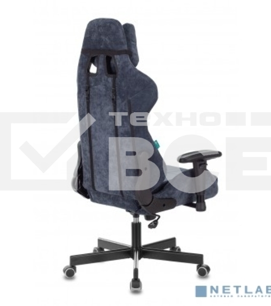 Кресло игровое Бюрократ VIKING KNIGHT LT27 FABRIC синий крестовина металл/пластик