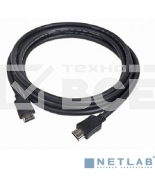 Кабель Cablexpert HDMI CC-HDMI4-30M, 19M/19M, v1.4, медь, позол.разъемы, экран, усилитель сигнала, 30м, черный, пакет