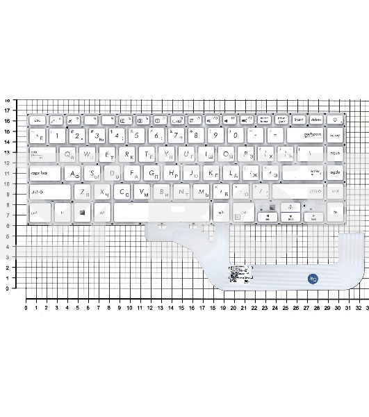 Клавиатура для ноутбука Asus VivoBook 15 X505 белый
