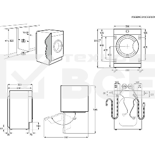 Встраиваемая стиральная машина Electrolux EWN7F447WI класс:B загрузка до 7кг