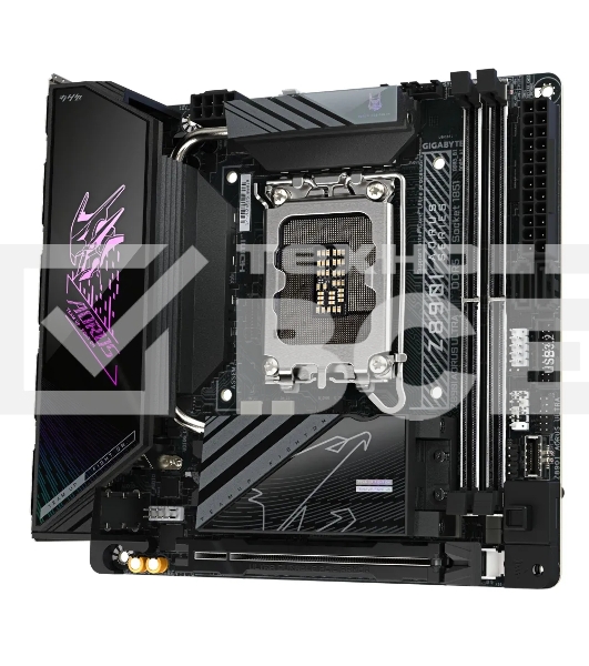 Материнская плата Gigabyte Z890I AORUS ULTRA, LGA 1851, Intel Z890, 2xDDR5, 2xSATA, 2xM.2, 1xPCIe 5.0 x16, 1xDP, 1xHDMI, 1xUSB-C, 1x Thunderbolt 4, 1x 2.5Gb LAN, 2xUSB-A 3.2 Gen 1, 3xUSB-A 3.2 Gen 2, 2x3.5 мм, TOSLINK, 7.1, 1xUSB4, Mini-ITX