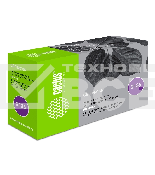 Картридж лазерный Cactus CS-TN2135 черный (1500 стр.) для Brother DCP-7030/7032/7045/HL-2140/2142/2150/2170/MFC-7320/7440/7840