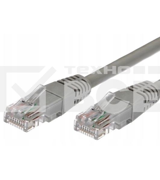 Патч-корд Premier 5-970 1.0 UTP 4 пары cat.5E CCA molded 1м серый RJ-45 (m)-RJ-45 (m)