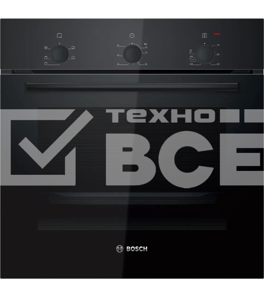 Духовой шкаф Bosch HBF011BA1T Serie 2, черный, класс энергоэффективности А, 4 режима,71 литр, сделано в Турции