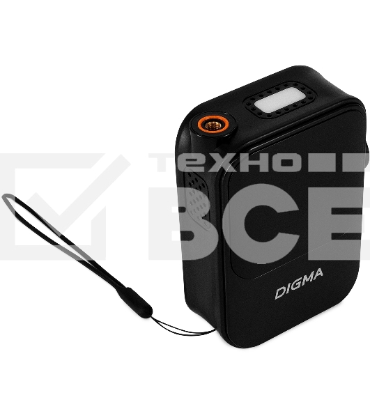 Автомобильный компрессор Digma QBK-120B черный, шланг 0.2м