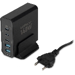 Настольное зарядное устройство Digma Pro DPW10A 140W 5A (PD+QC) 3хUSB-C/2xUSB-A универсальное черный (DPW1A4G024BK), фото14