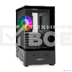 Компьютерный корпус Minitower ExeGate i3 SEA (mATX, без БП, 1*USB+1*USB 3.0, HD аудио, черный, 1 вент. 12см с RGb подсветкой, передняя и боковая панели - закаленное стекло), фото13