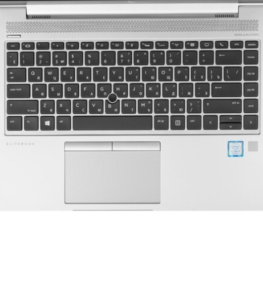 Клавиатура для ноутбука HP Elitebook 840 G5 черная с серебристой рамкой и подсветкой
