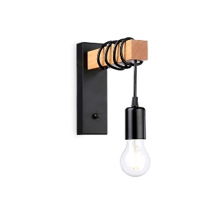 Светильник Ambrella light TR8181 BK/LW черный/светлое дерево E27 max 40W 395*60*210