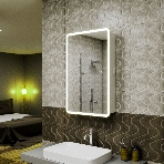 Зеркальный шкаф Bau Stil 50х80, LED подсветка, сенсор, плавное закрывание, оборачиваемый, фото11