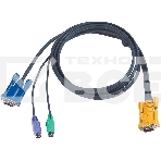 Кабель ATEN KVM Cable 2L-5206P -Кабель для KVM: 2*PS/2(m)+DB15(m) (PC) -на- SPHD15(m) (KVM), 6м, фото2