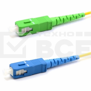 Патч-корд оптический переходной (SM), 9/125 (OS2), SC/APC-SC/UPC, (Simplex), LSZH, 15м