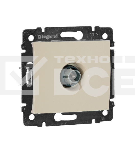Телевизионная розетка Legrand Valena 774330, оконечная, крем, 10 дБ