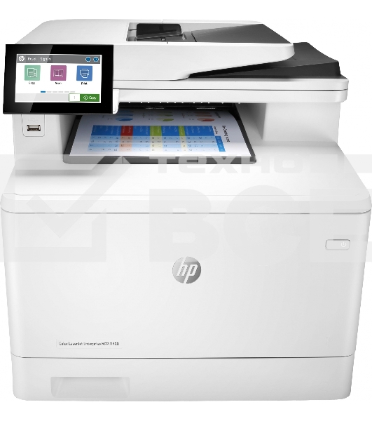 МФУ лазерный HP Color LaserJet Pro M480f (3QA55A), A4, цветной, печ. до 27 стр/мин., скан. до 29 стр/мин. (ч/б) 20 стр/мин. (цвет), 600 x 600 dpi, USB, RJ-45, Air Print, Mopria