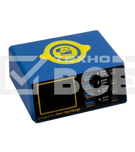 Зарядное устройство Mechanic ICharge 8 Max с индикацией потребления многопортовое