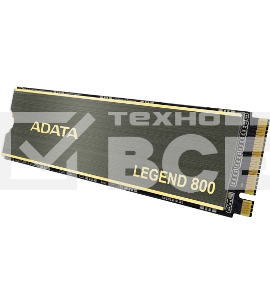 Накопитель SSD ADATA LEGEND 800, 1Tb, PCIe 4.0 x4, M.2 2280, NVMe, R/W 3500/2200, с радиатором