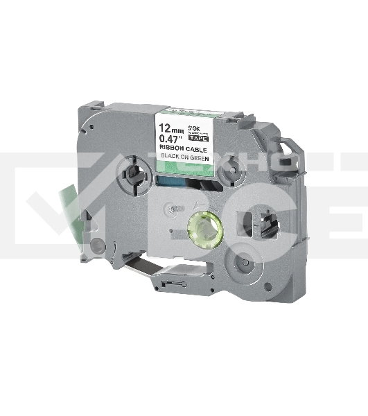 Кассета с лентой S'OK by Sakura Printing TZEFX731 для Brother, черный на зеленом, 12мм/8м, наклейка