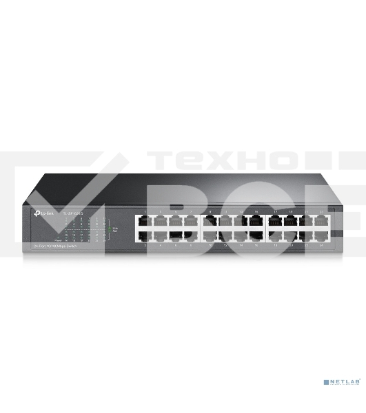Сетевой коммутатор TP-Link SMB TL-SF1024 Коммутатор 24-port 10/100M Switch, 1U 19-inch rack-mountable steel case