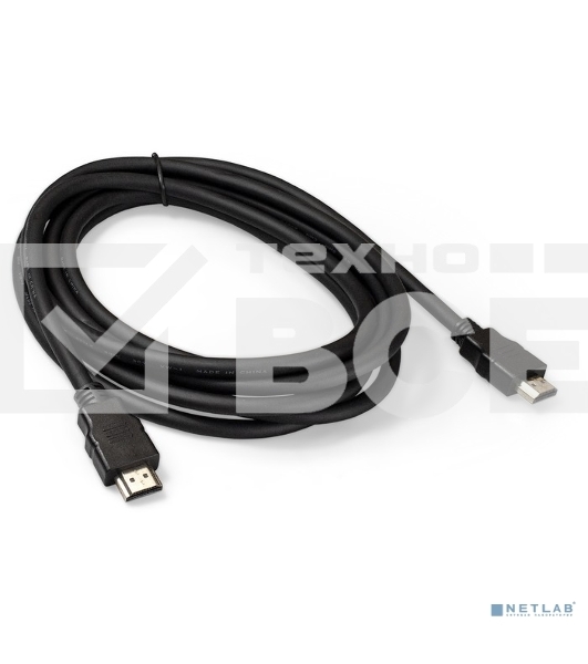 Кабель HDMI Exegate EX287731RUS EX-CC-HDMI2-3.0 (19M/19M, HDMIv2.0, 3м, 4K UHD, Ethernet, позолоченные контакты)