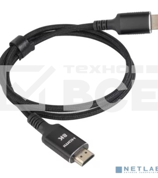 Кабель iOpen HDMI 19M/M,ver. 2.1 8KX60Hz (Econom) оплетка 1m ACG859B-1.0
