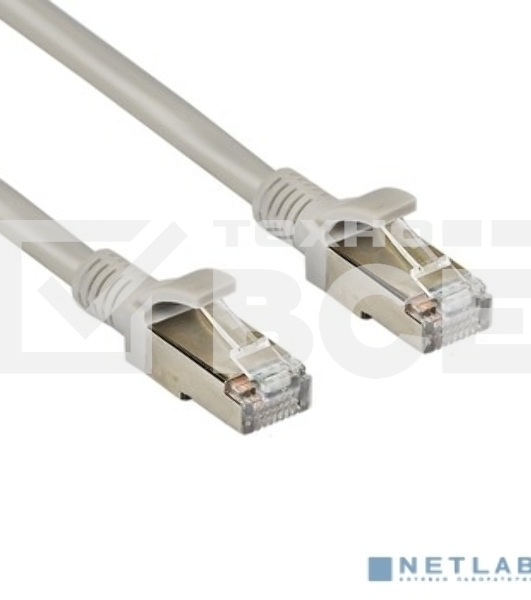 Патч-корд Exegate FTP-RJ45-RJ45-C5e-CU-3M-GY, FTP, cat.5e, 3м, медь, серый