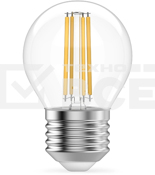 Лампа филам. Gauss Filament 10Вт цок.:E27 шар св.свеч.бел.нейт. (упак.:10шт) (52220)