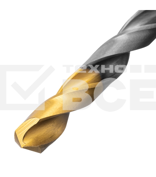 Набор сверл по металлу Denzel 1-10 мм, Р6М5-TiN, Golden Tip, 10 шт 723001