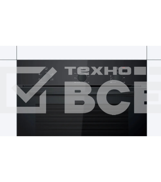 Духовой шкаф Bosch HBF011BA1T Serie 2, черный, класс энергоэффективности А, 4 режима,71 литр, сделано в Турции