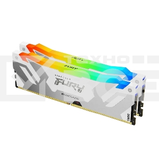 Оперативная память Kingston Fury Renegade, DDR5, 32GB (2x16GB), 7600MHz, CL38, DIMM, радиатор, RGB, белый