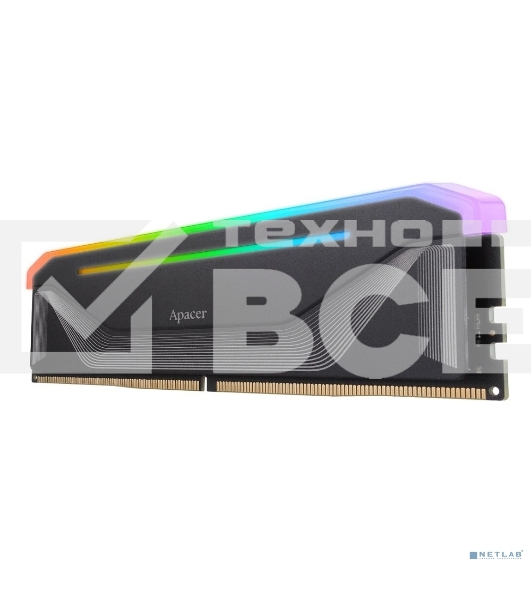 Оперативная память Apacer Nox, DDR5, 32GB (2x16 GB), 6000 MHz, CL38, DIMM, радиатор, RGB, черный