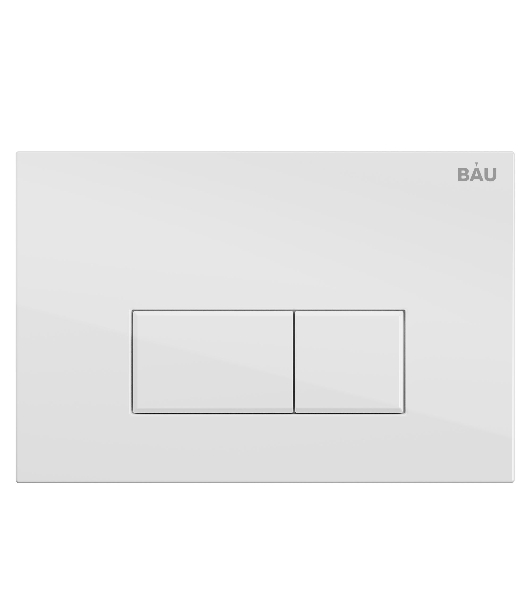 Инсталляция BAU PRO для подвесного унитаза, клавиша смыва BAU Hotel для инсталляции, белый глянец