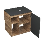 Тумба Bau Dream Blackwood 60 правая, графит, раковина BAU Crystal 40х40, смеситель для раковины высокий Hotel Black, черный, фото8