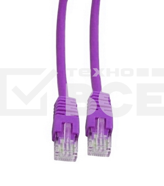 Патч-корд UTP Cablexpert кат.5e, 5м, литой, многожильный (фиолетовый)