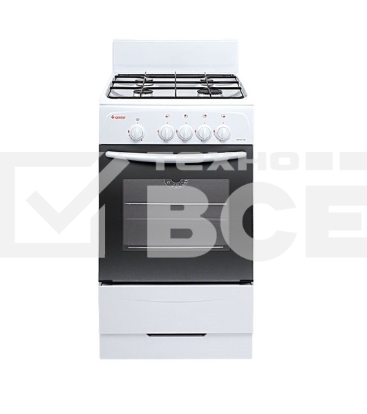 Плита газовая Gefest ПГ 3200-08 белый, конфорок 4 шт, духовка 42 л, 50 см x 85 см x 53 см